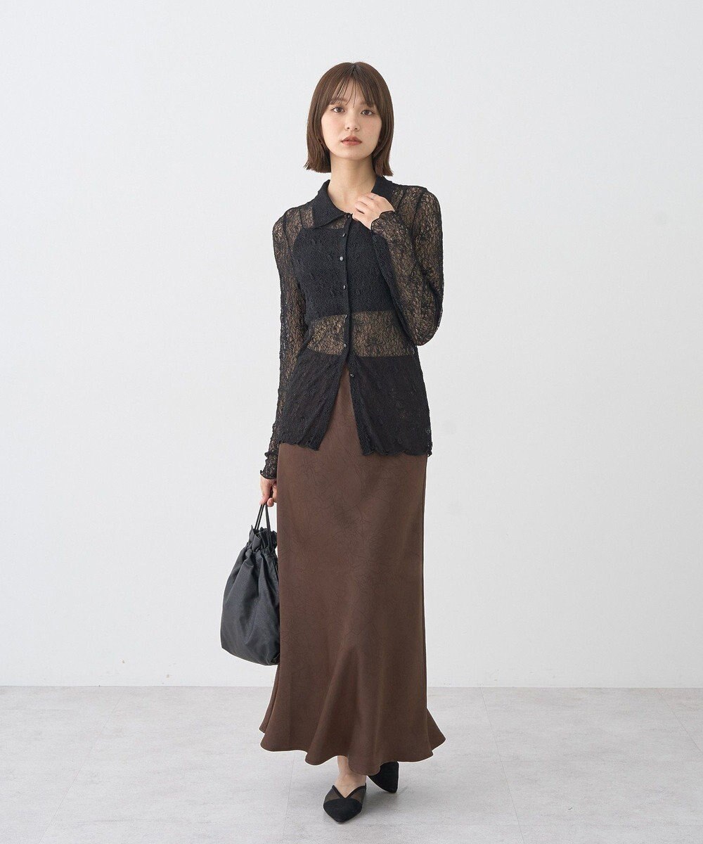 earth music&ecology ストレッチレースシャツ 