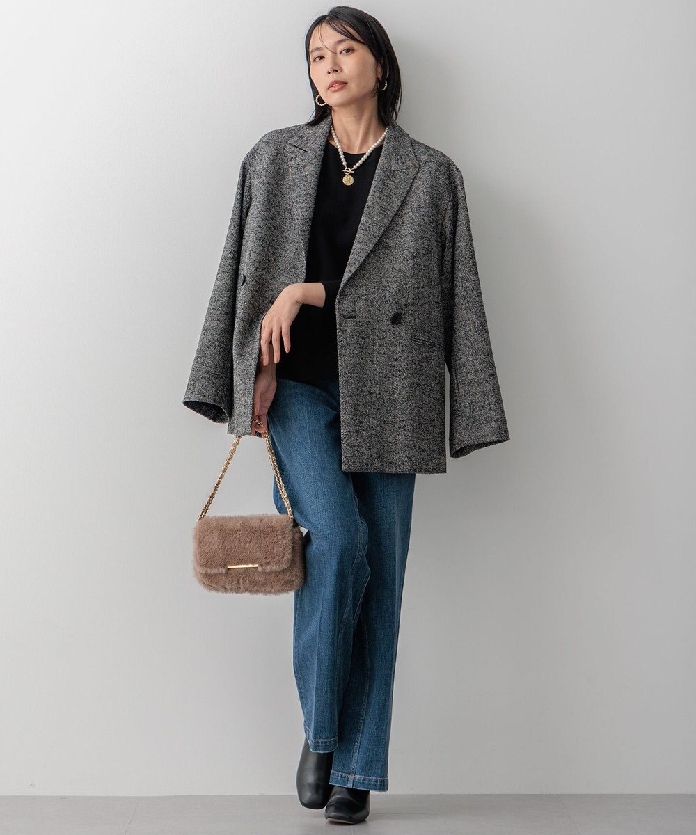 23区 【洗える】ヴィスコースストレッチ ミラノリブ ニット 