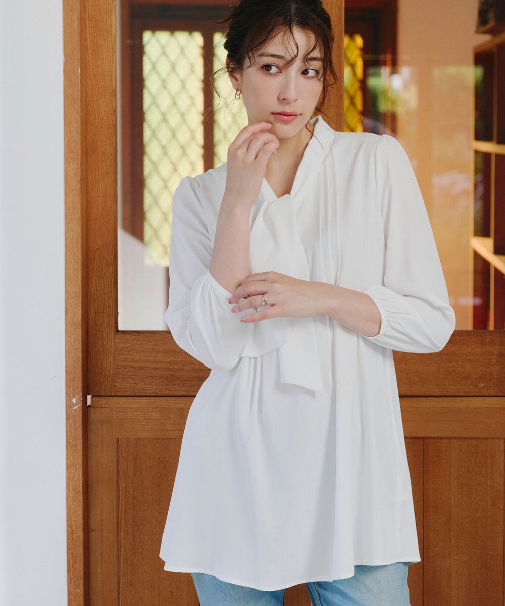 Tiaclasse 【洗える】ボウタイチュニック 