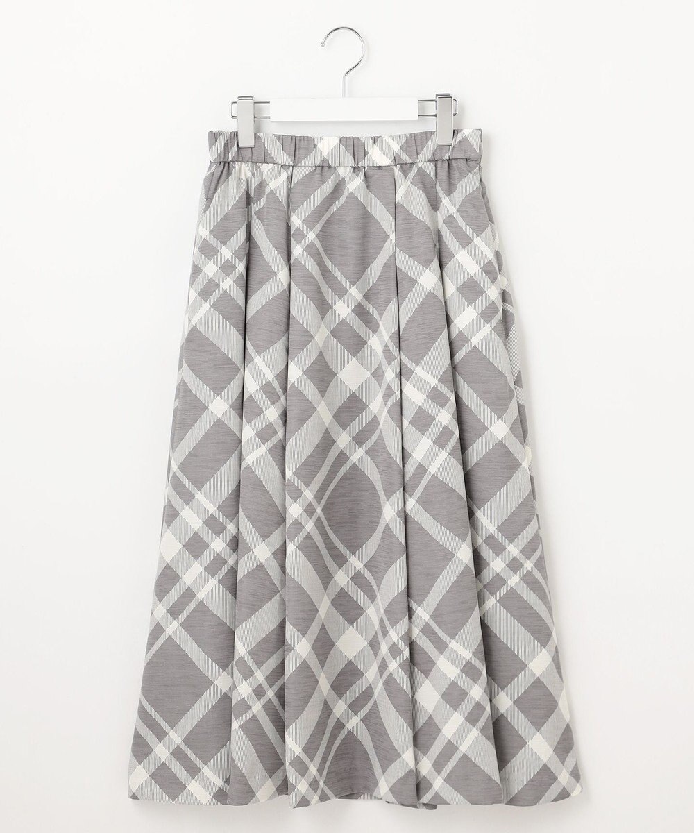 自由区 L 【洗える】スラブチェックプリント スカート 