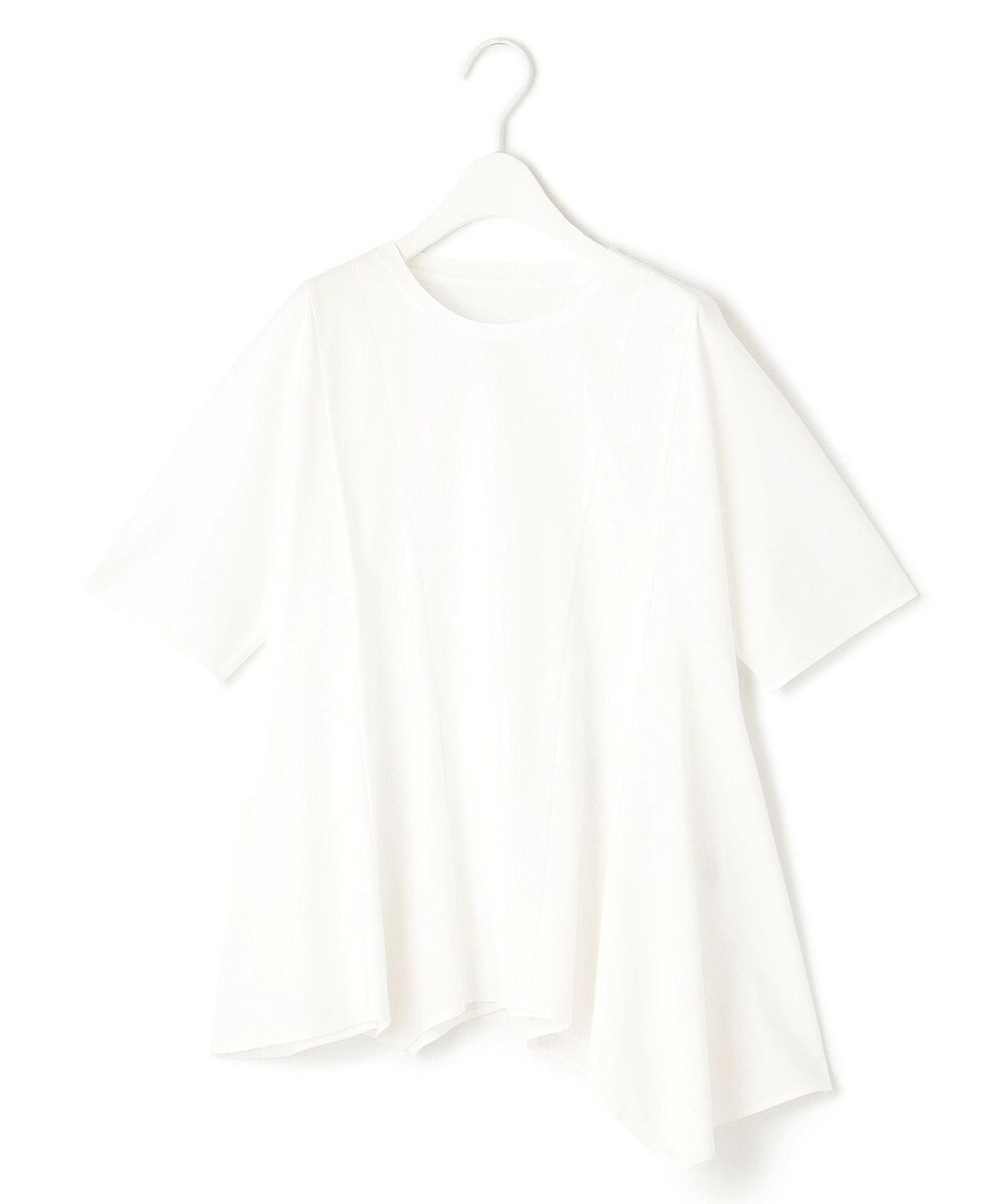 ICB 【洗える】ブラウスライクジャージー ハンカチーフヘムカットソー 