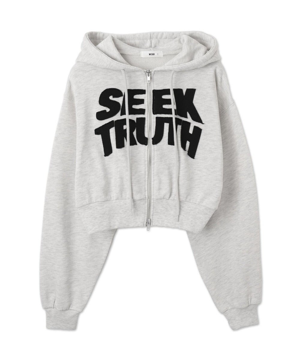 WEGO ロゴZIPショートパーカー 