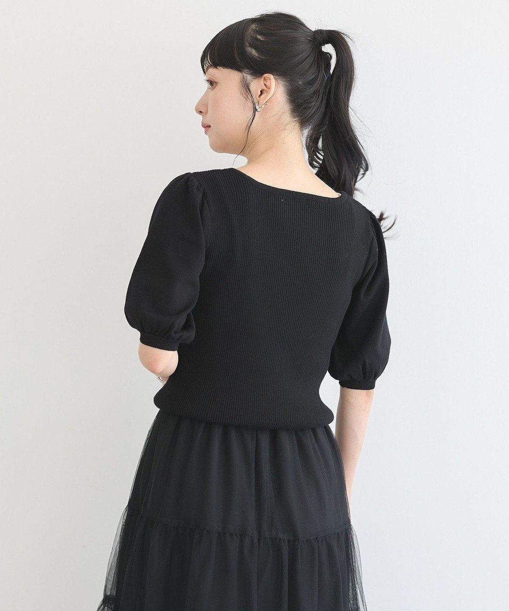 earth music&ecology ビット付きニットプルオーバー 