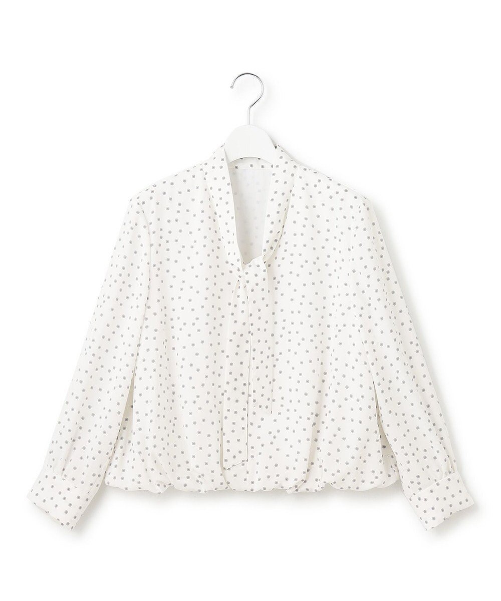 23区 S 【洗える】バックサテンアムンゼン タイプリント ブラウス 