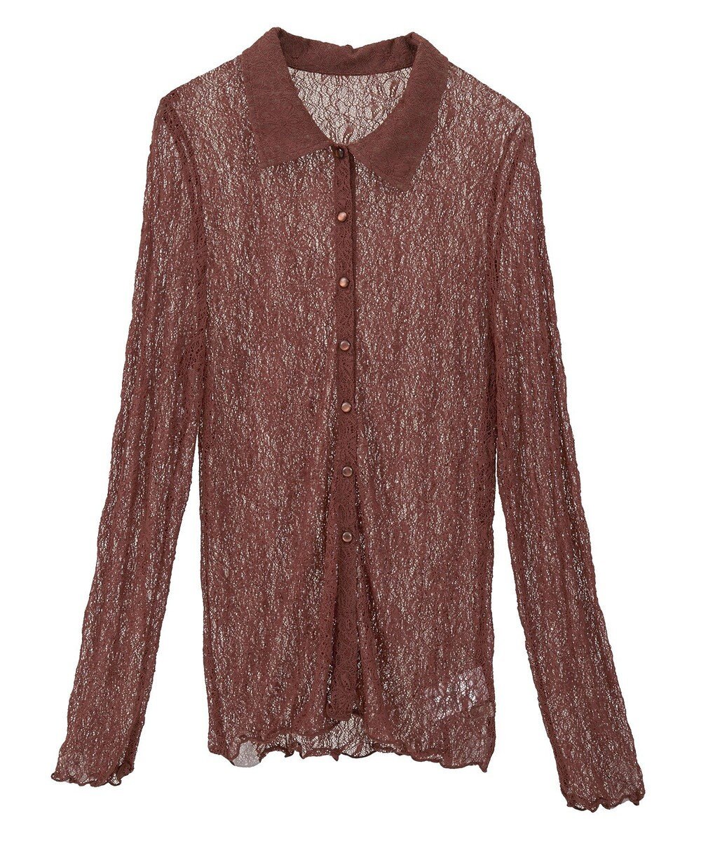 earth music&ecology ストレッチレースシャツ 