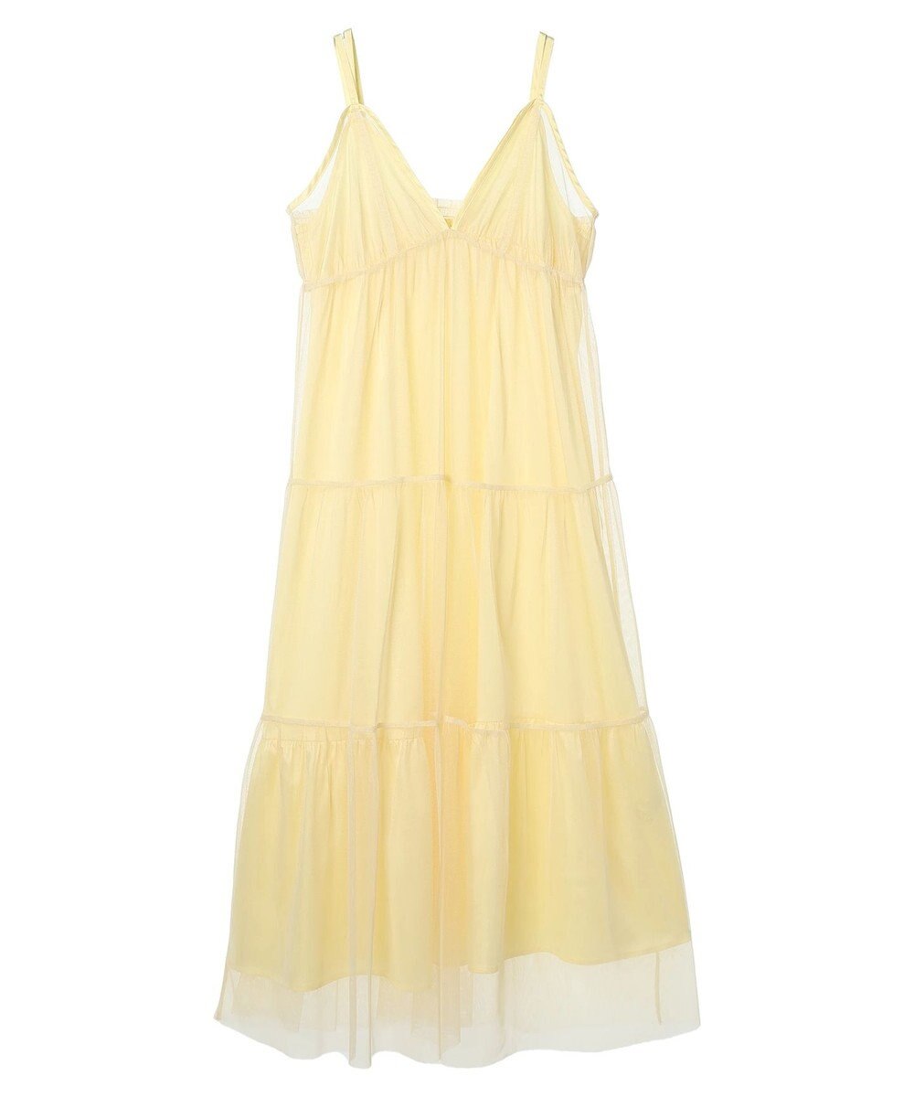 earth music&ecology ＳＥＴ２点ティアードペチドレス＋チュールワンピース 