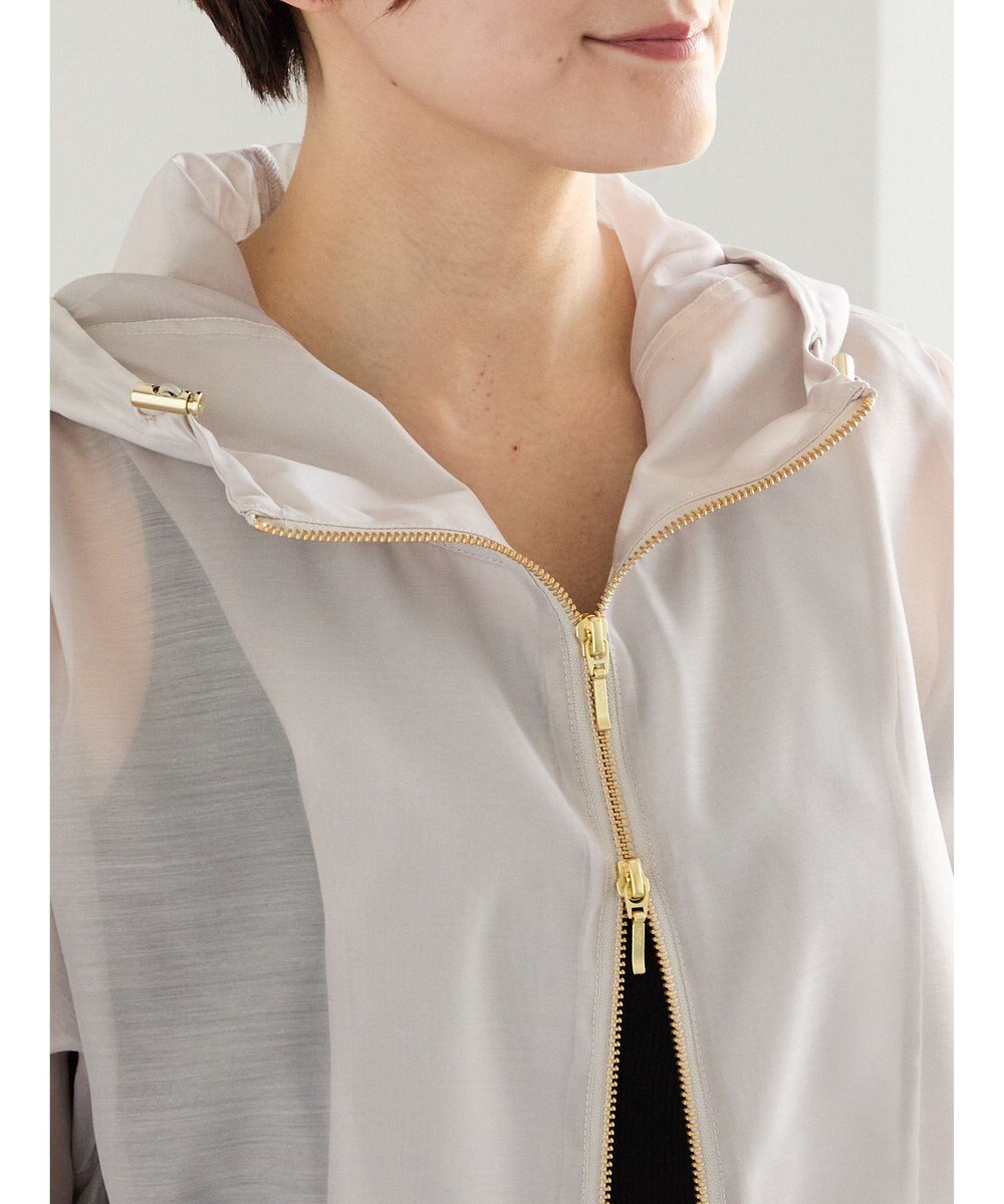 Te chichi ショートシアーフーディーブルゾン 