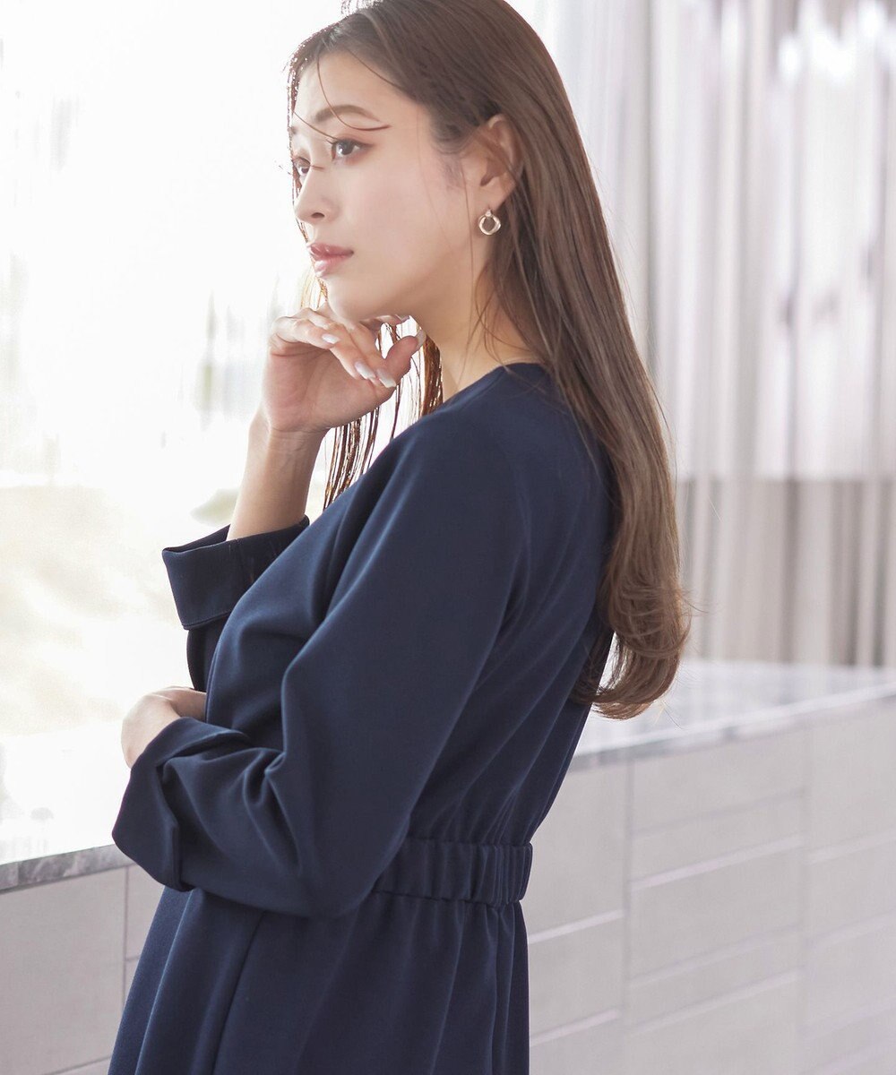 Tiaclasse 【洗える】ハイストレッチジョーゼットワンピース 