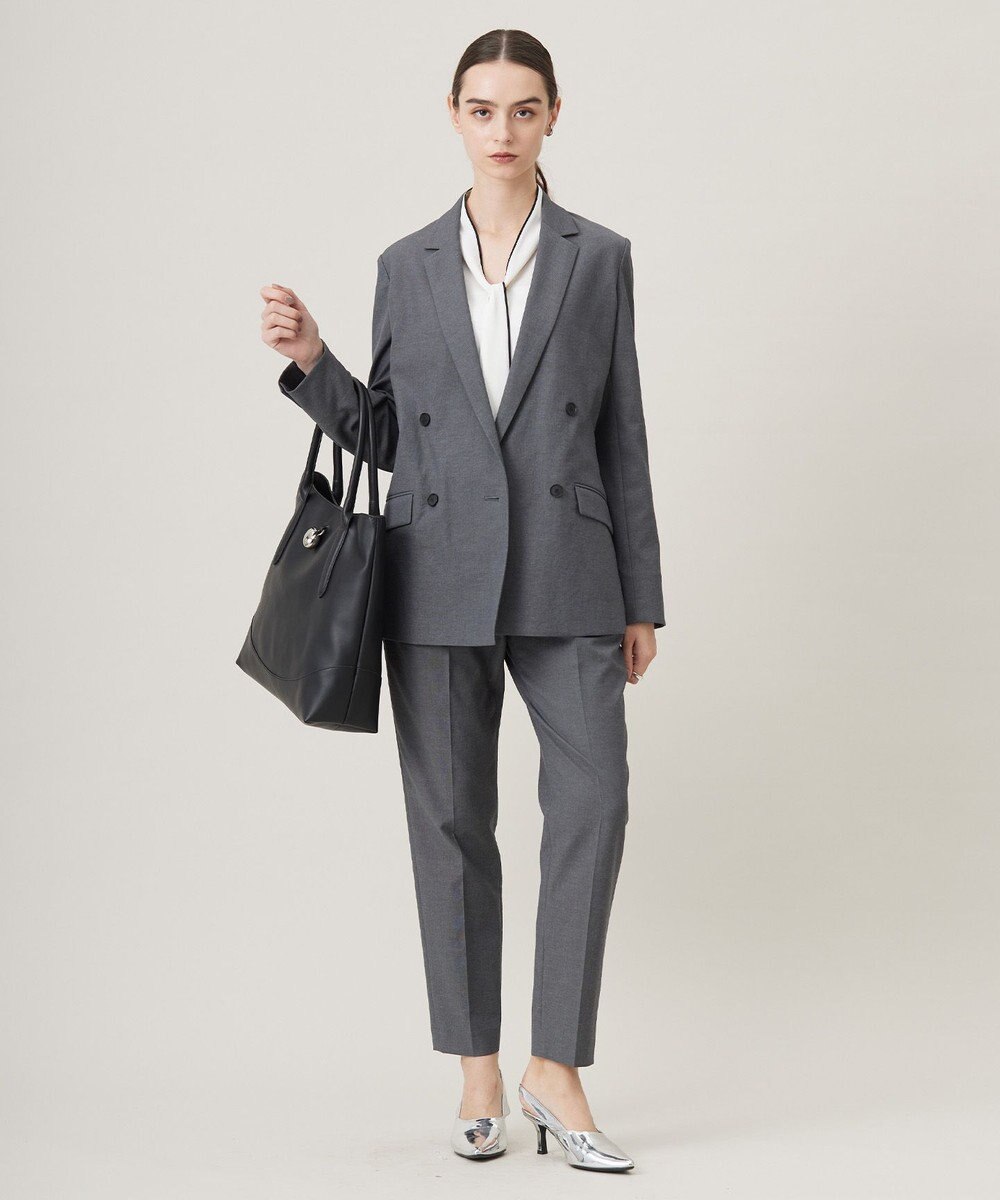 ICB 【接触冷感・UVケア・撥水・洗える】LooseWeave ダブルブレストジャケット 