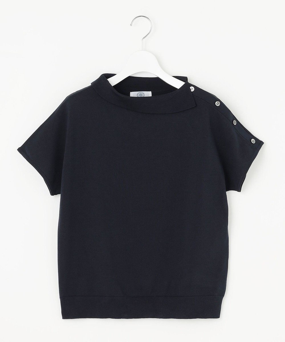 J.PRESS LADIES 【洗える・抗菌防臭】COTTON POLYESTER 襟付き ニット 