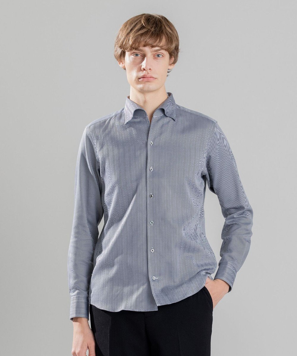 JOSEPH HOMME ツイルヘリンボンクレイジー　イタリアンカラー 