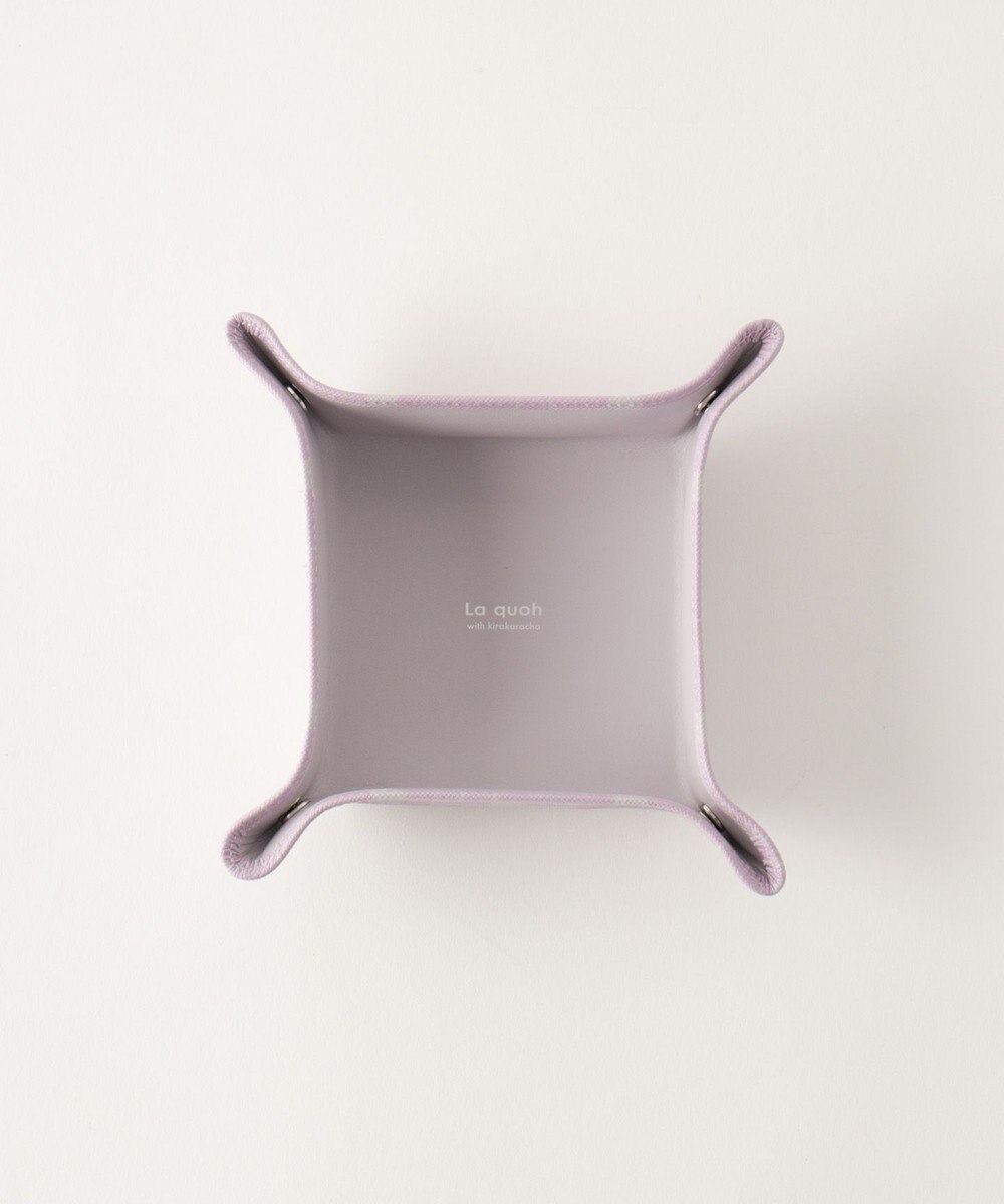 MIYABIYA La quoh with kirakaracho 角つなぎ プリントレザー レザートレー 