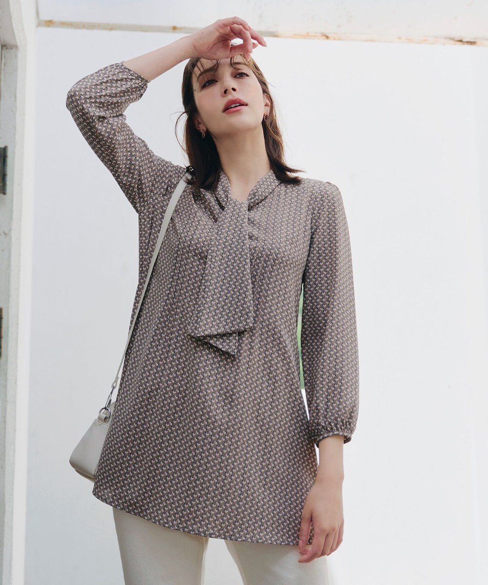 Tiaclasse 【洗える】ボウタイチュニック 