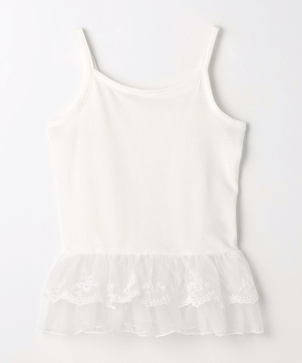 ANY KIDS 【洗濯機可能/吸汗速乾】裾レース ドライタッチ キャミソール 