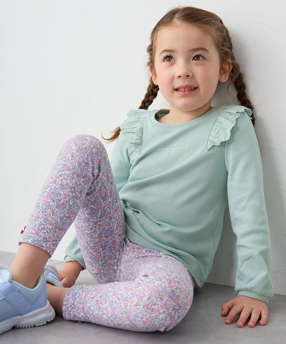 ANY KIDS 総柄プリントレギンス 