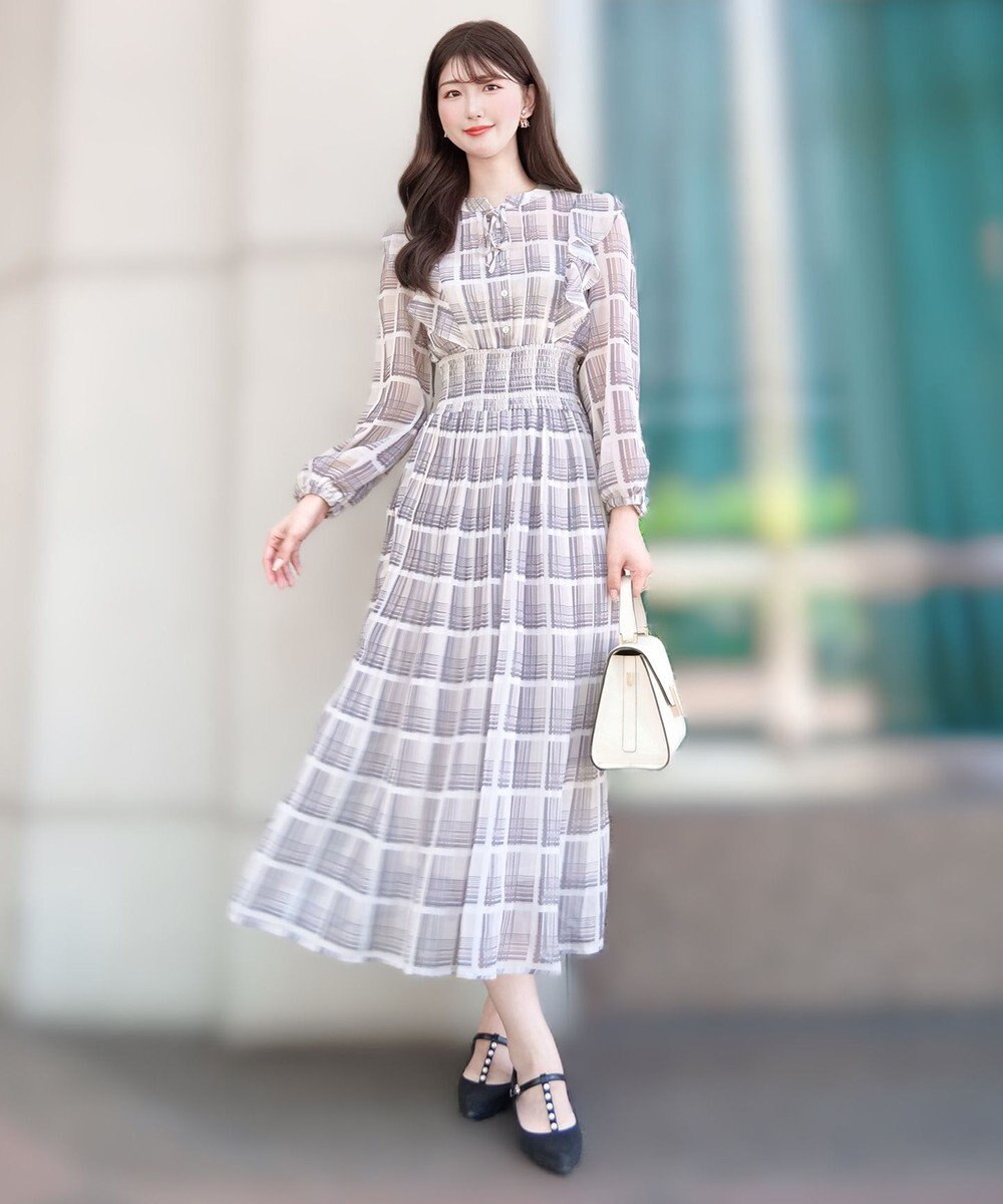 Feroux 【洗える】プリーツ ワンピース 