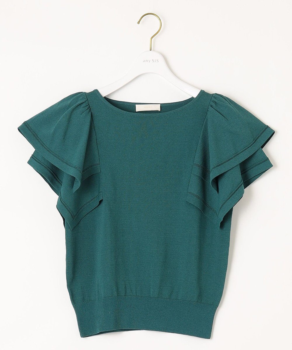 ANY SIS 【接触冷感】レイヤードスリーブ ニット 