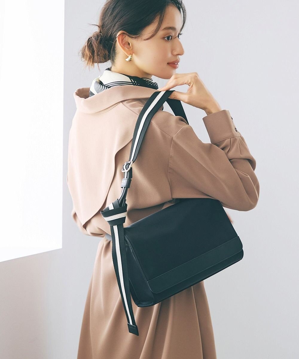 TOPKAPI 【TREASURE TOPKAPI】ナイロン ストライプ ベルト フラップ ショルダー バッグ 