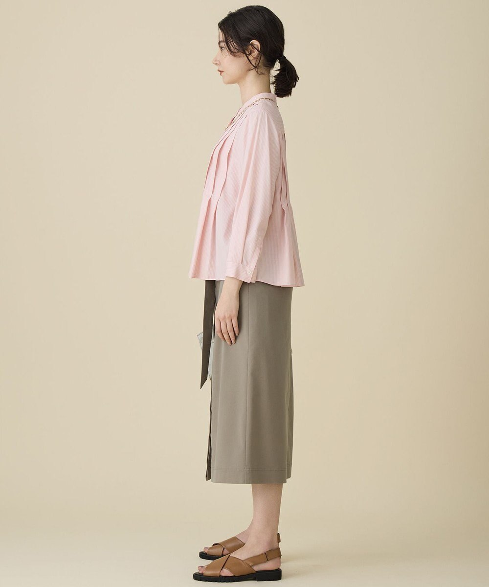 自由区 L ドレープブロードタック ブラウス 