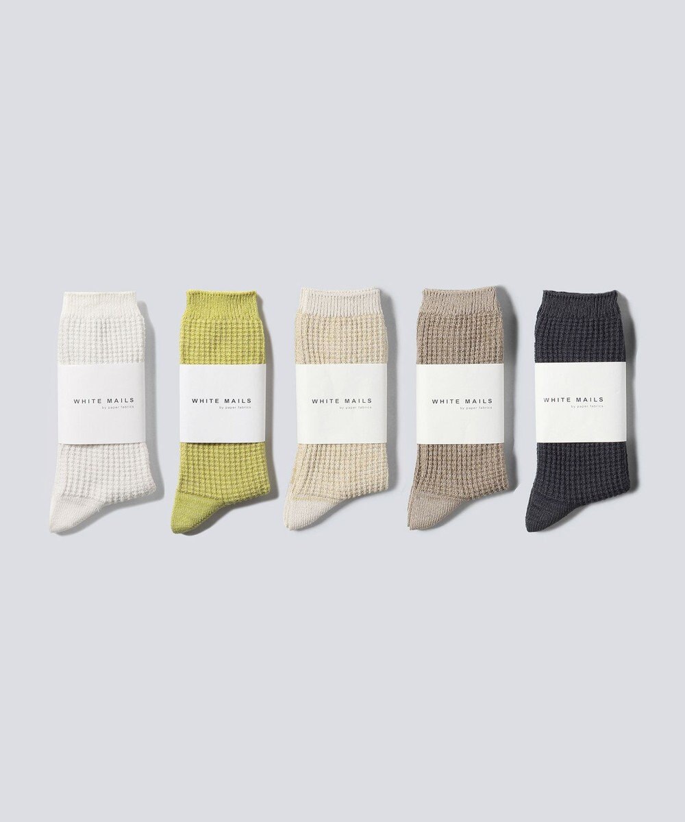 WHITE MAILS PAPER ジャガードソックス 