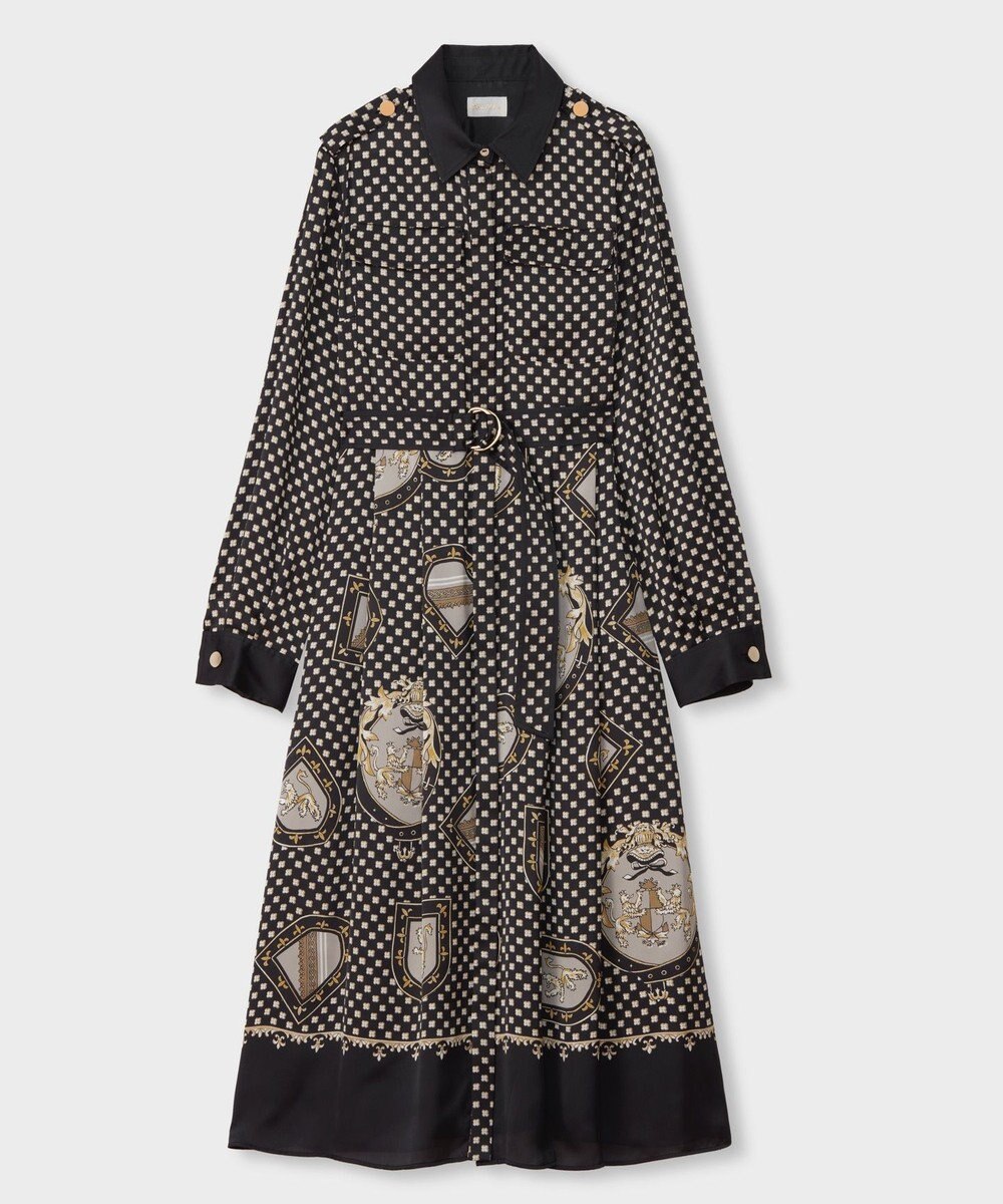 GRACE CONTINENTAL プリントミリタリードレス 