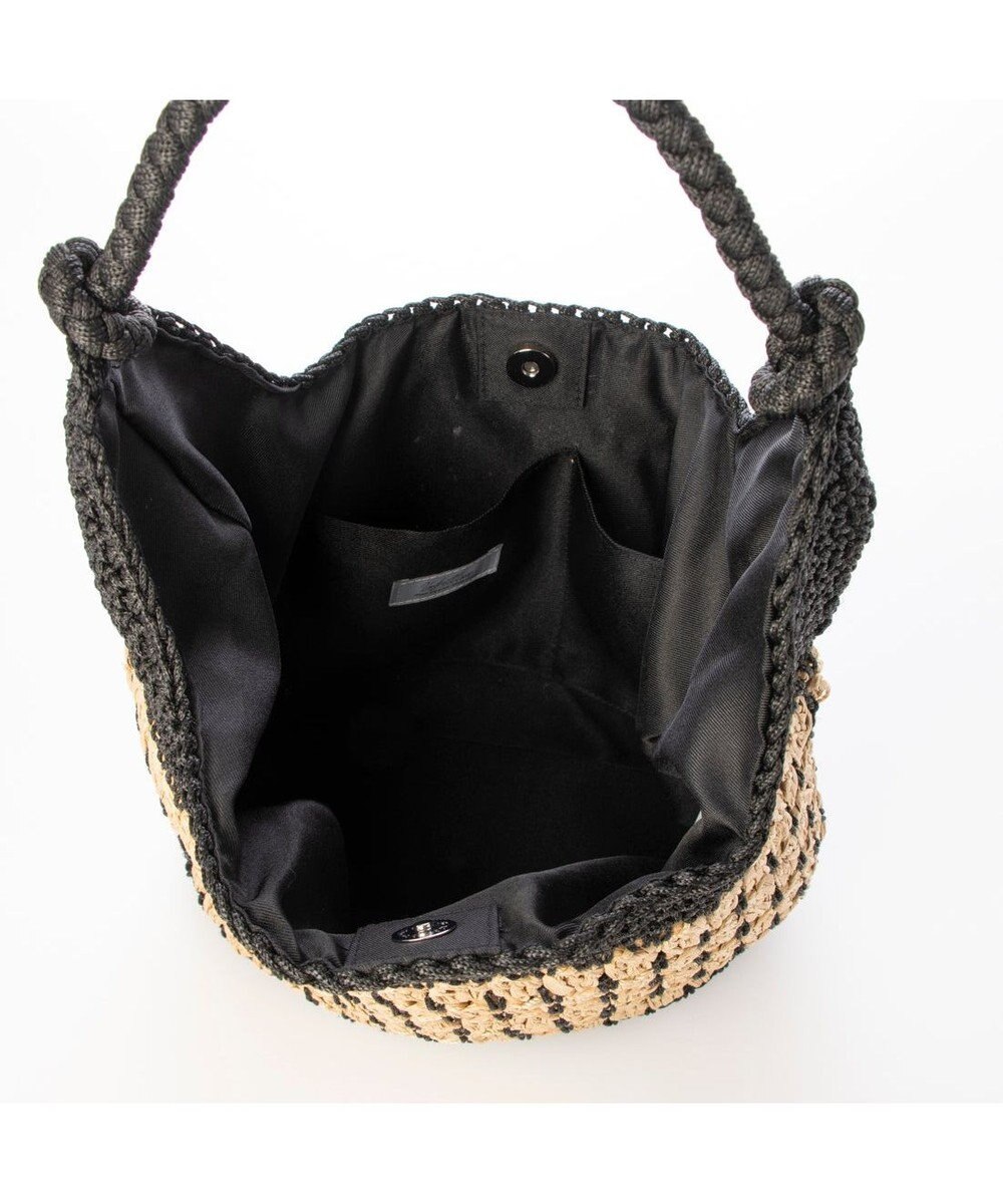 UNBILLION カシュカシュ cachecache / コンビ編みワンハンドルトート 