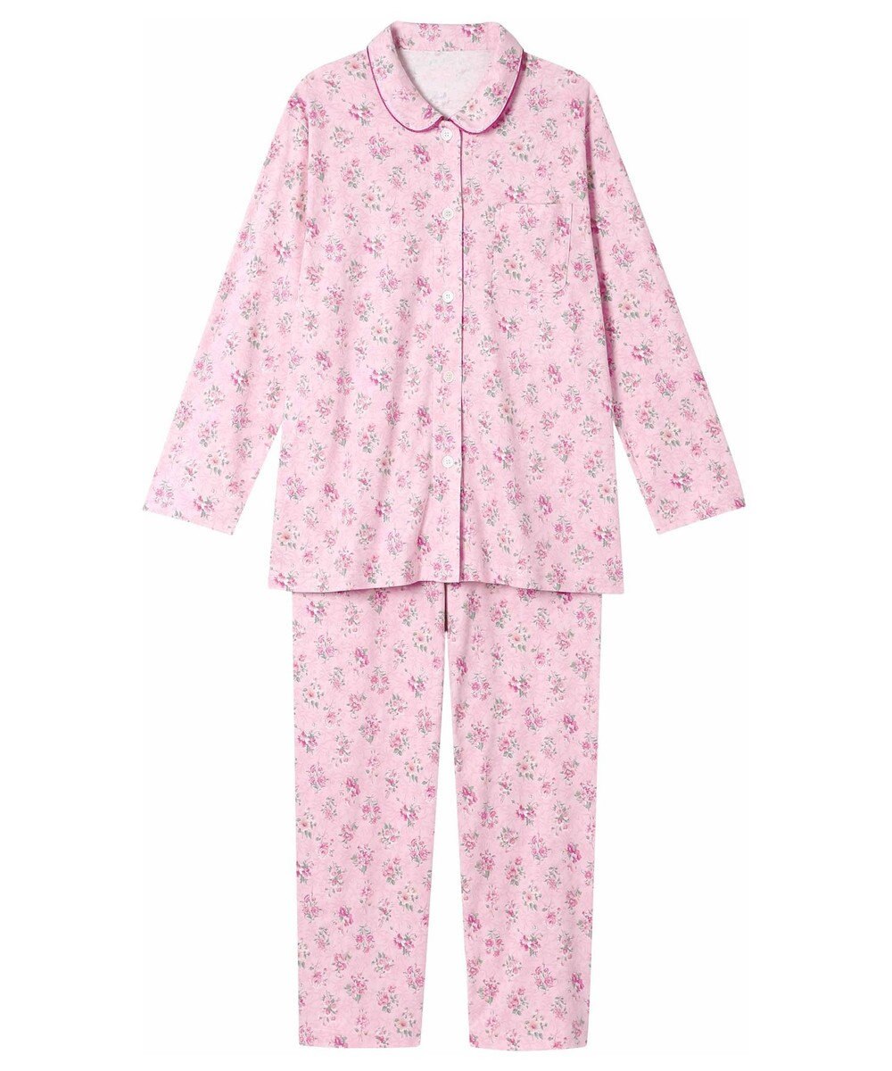 Wing パジャマ 長袖 長ズボン 綿100%(本体) スムース素材 レディース EP5072 ウイング／ワコール 