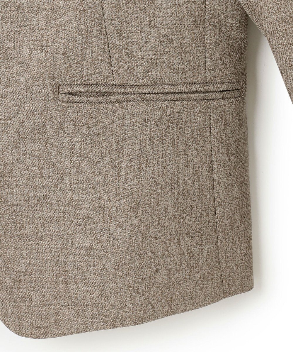 23区 L 【洗える】ウールライクカルゼ ノーカラー ジャケット 