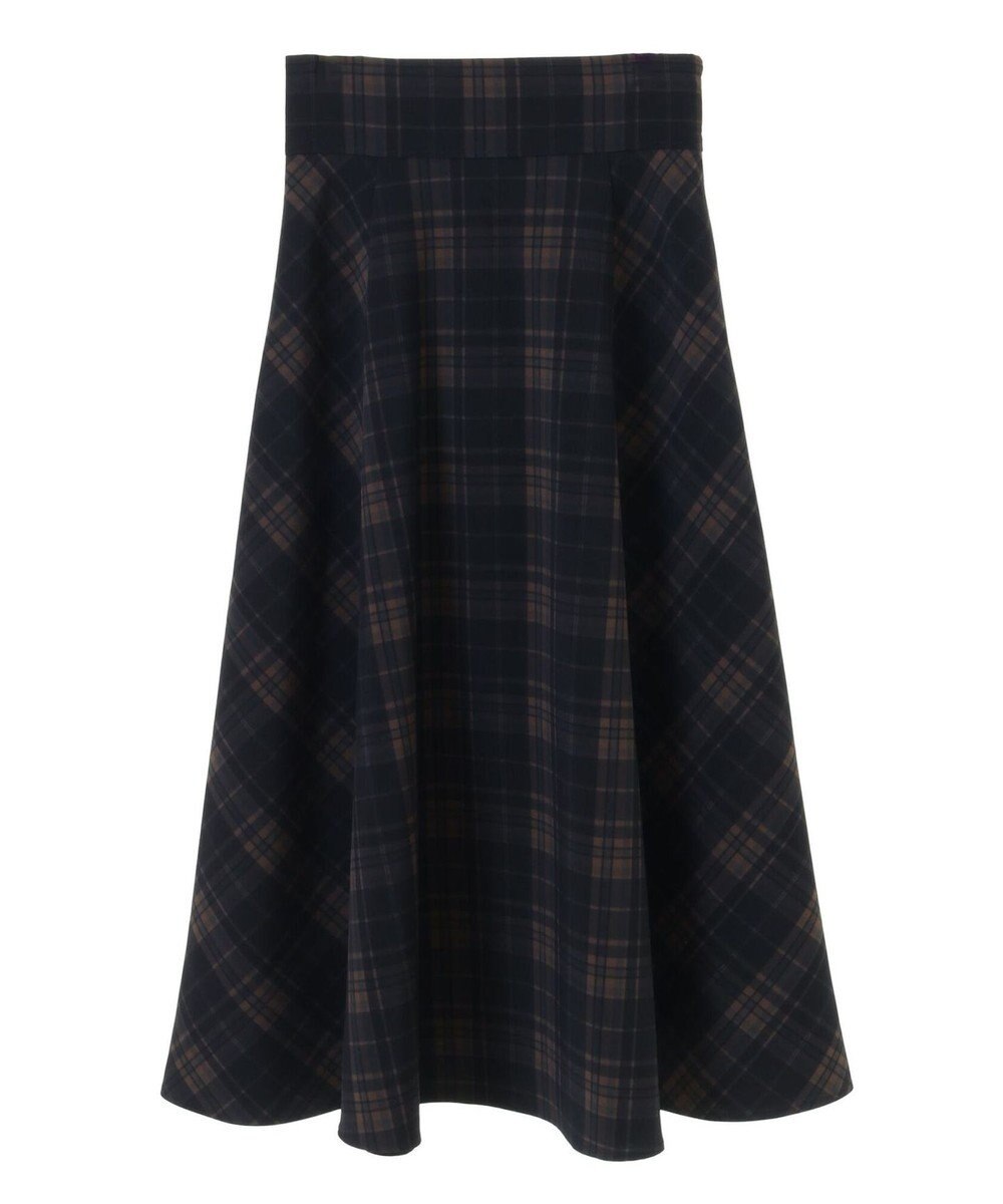 earth music&ecology バックレースアップチェックスカート 