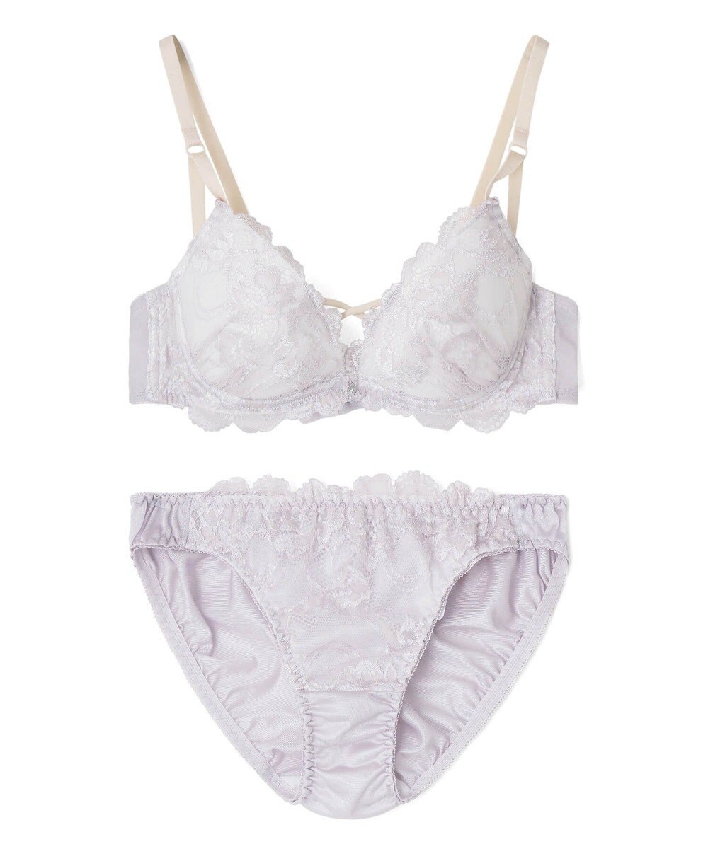 San-ai Resort（三愛水着楽園） 【WEB限定】【プチプラブラセット】純欲カラーヌーディーレーシーストリングブラ＆ショーツセット 【northerly】 