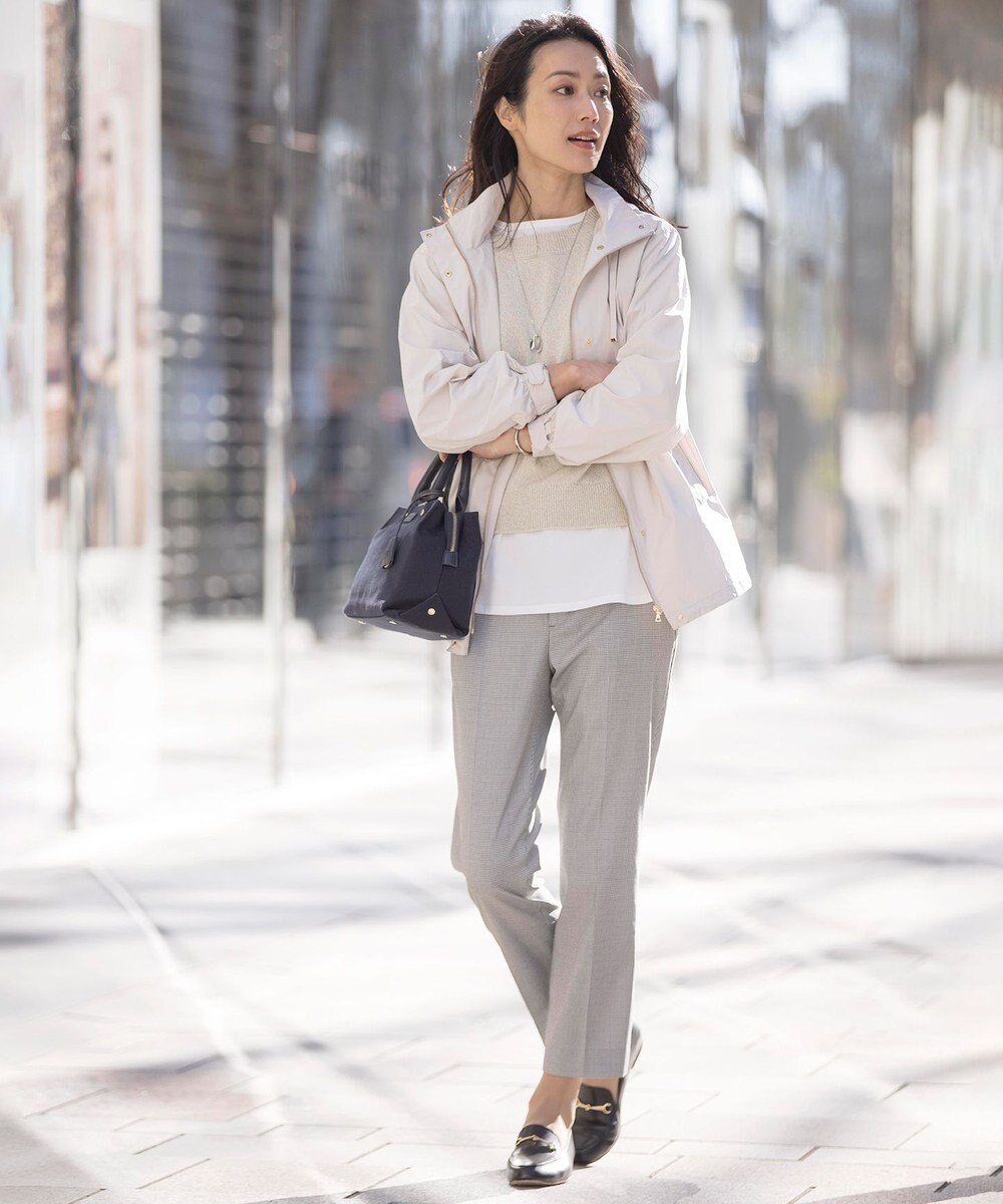 J.PRESS LADIES L 【洗える・撥水】マイクロタフタ フーデッド ショート コート 