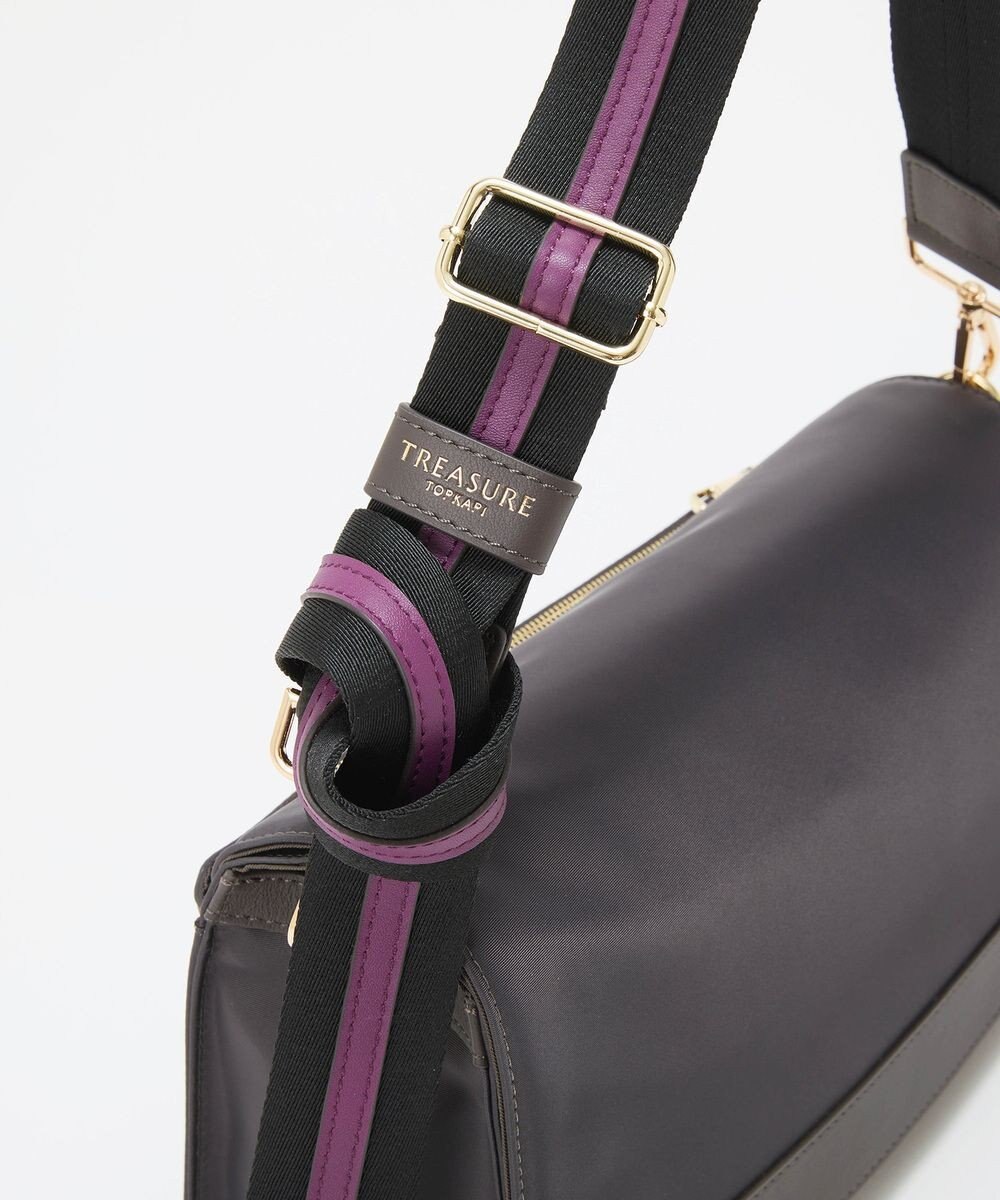 TOPKAPI 【TREASURE TOPKAPI】ナイロン ストライプ ベルト フラップ ショルダー バッグ 