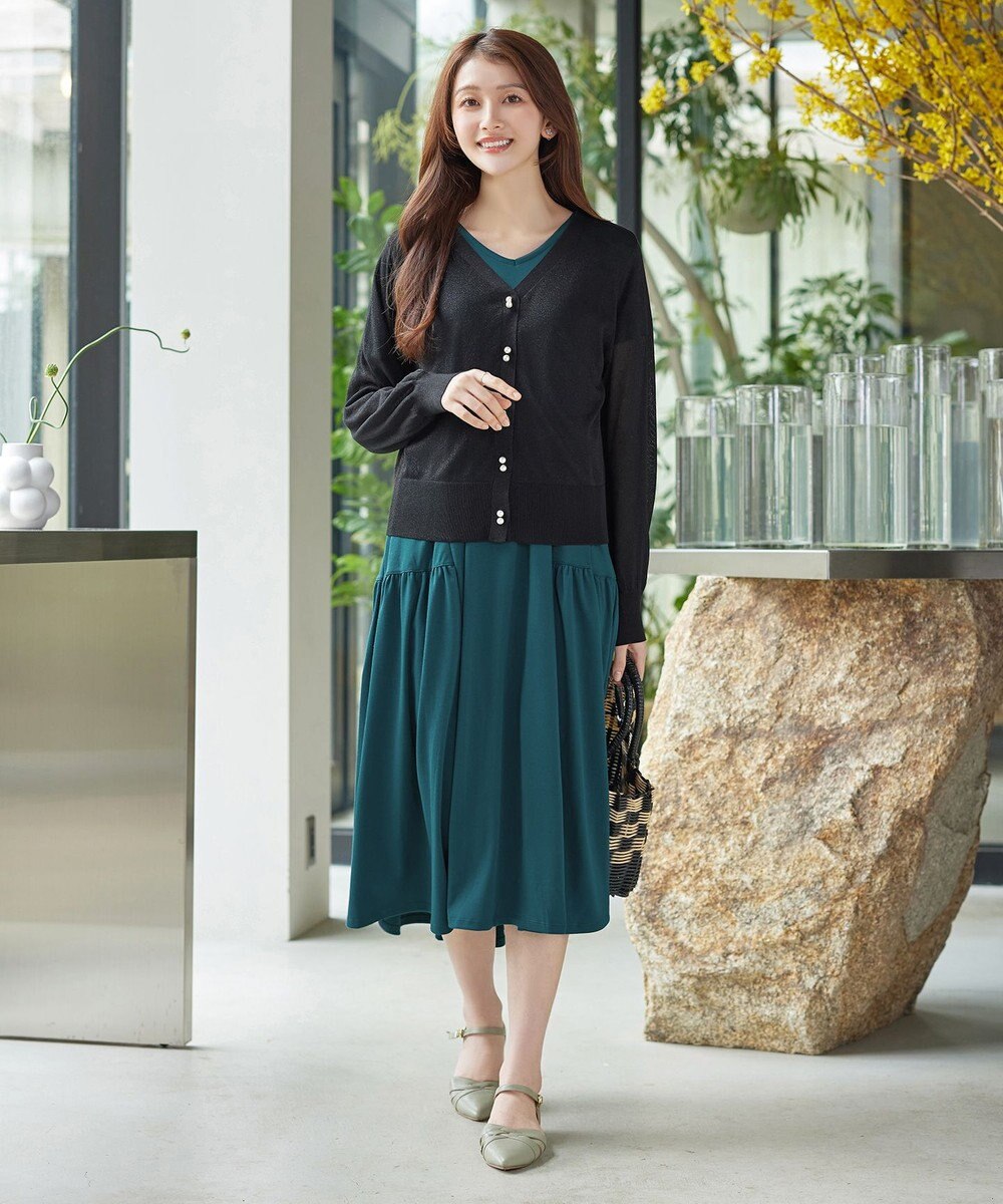 Tiaclasse 「サマさまカットソー」サイドティアードワンピース 