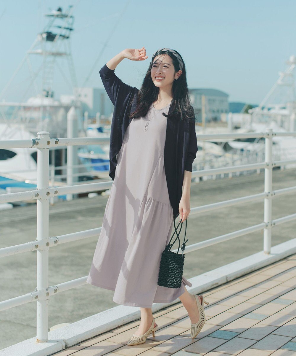 Tiaclasse 「サマさまカットソー」サイドティアードワンピース 