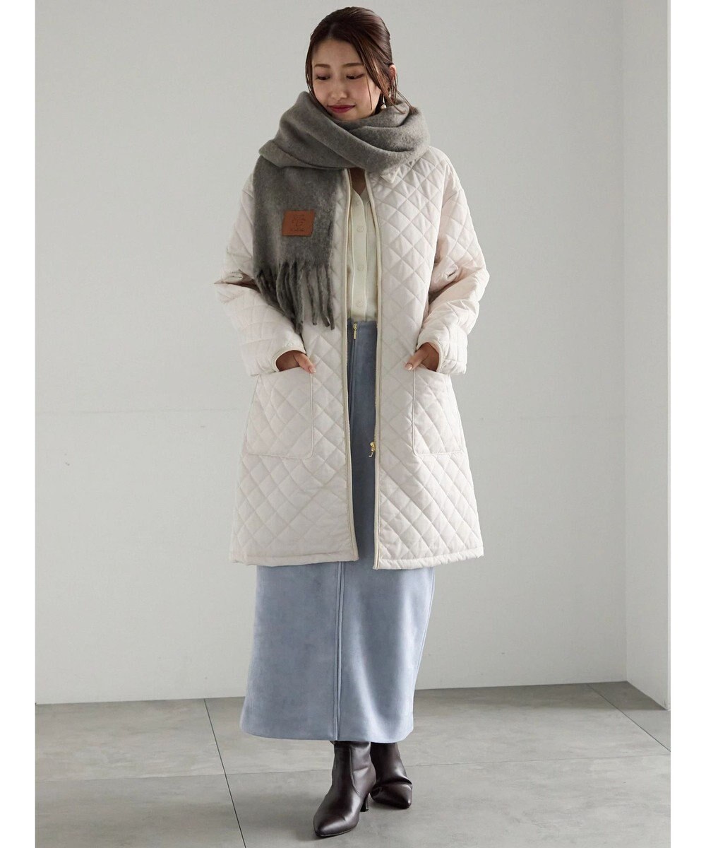 Te chichi キルティングミドルコート 