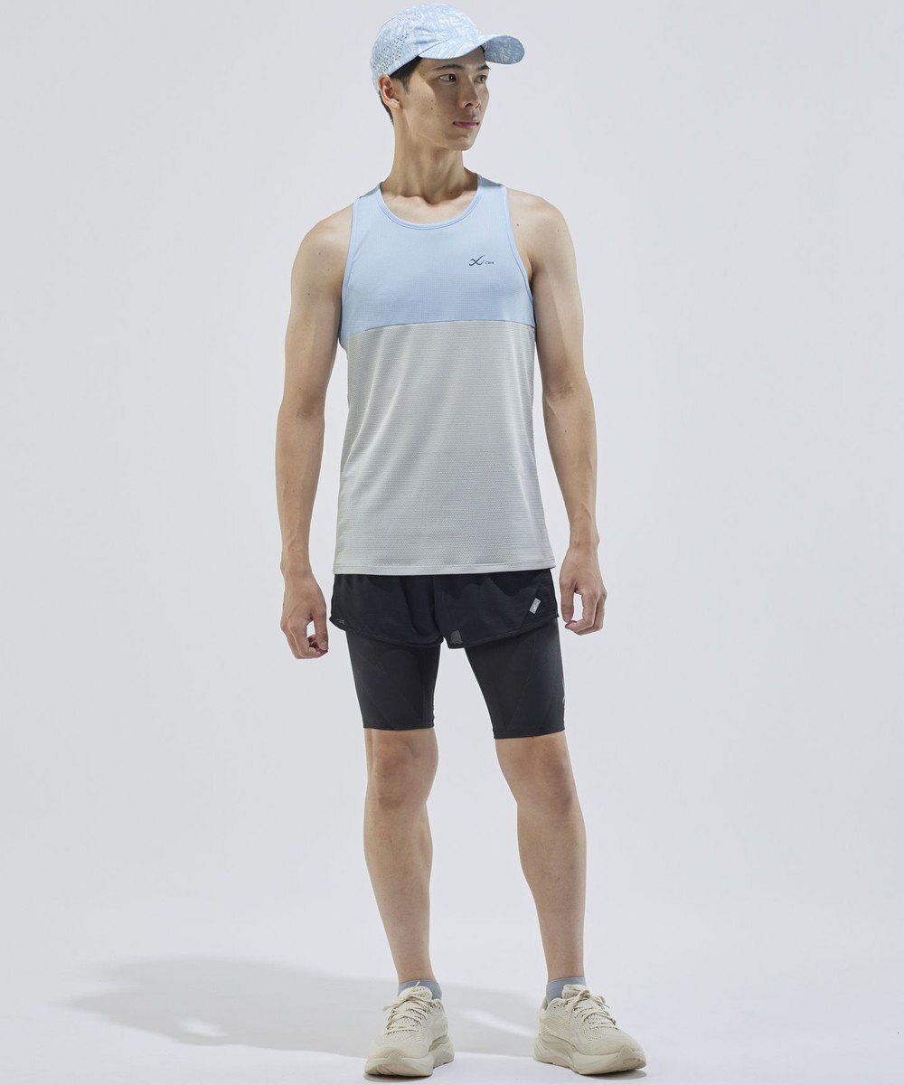 CW-X 【UNISEX】 CW-X ランニングシャツ メッシュ素材 涼しい着ごこち スポーツウェア ノースリーブ ユニセックス DLR160 /ワコール 