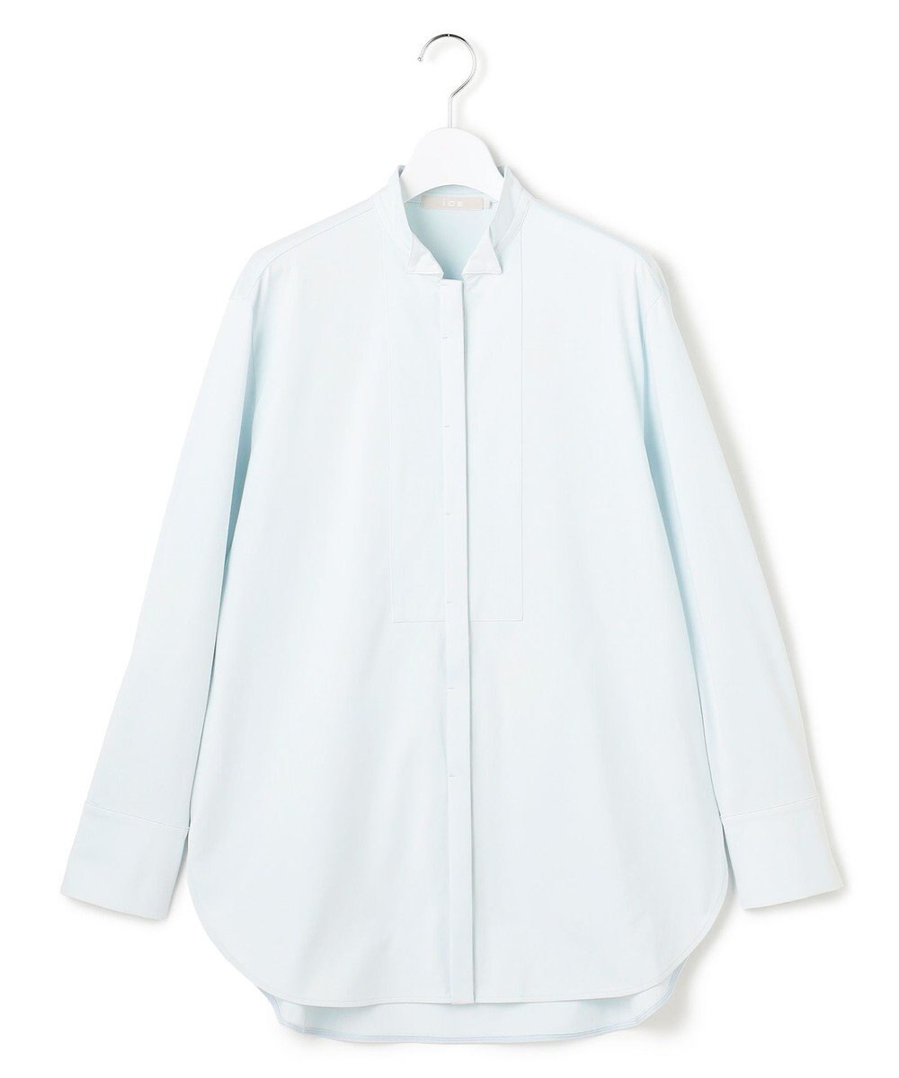 ICB L 【洗える】 ブラウスライクジャージー ロングカットソー 