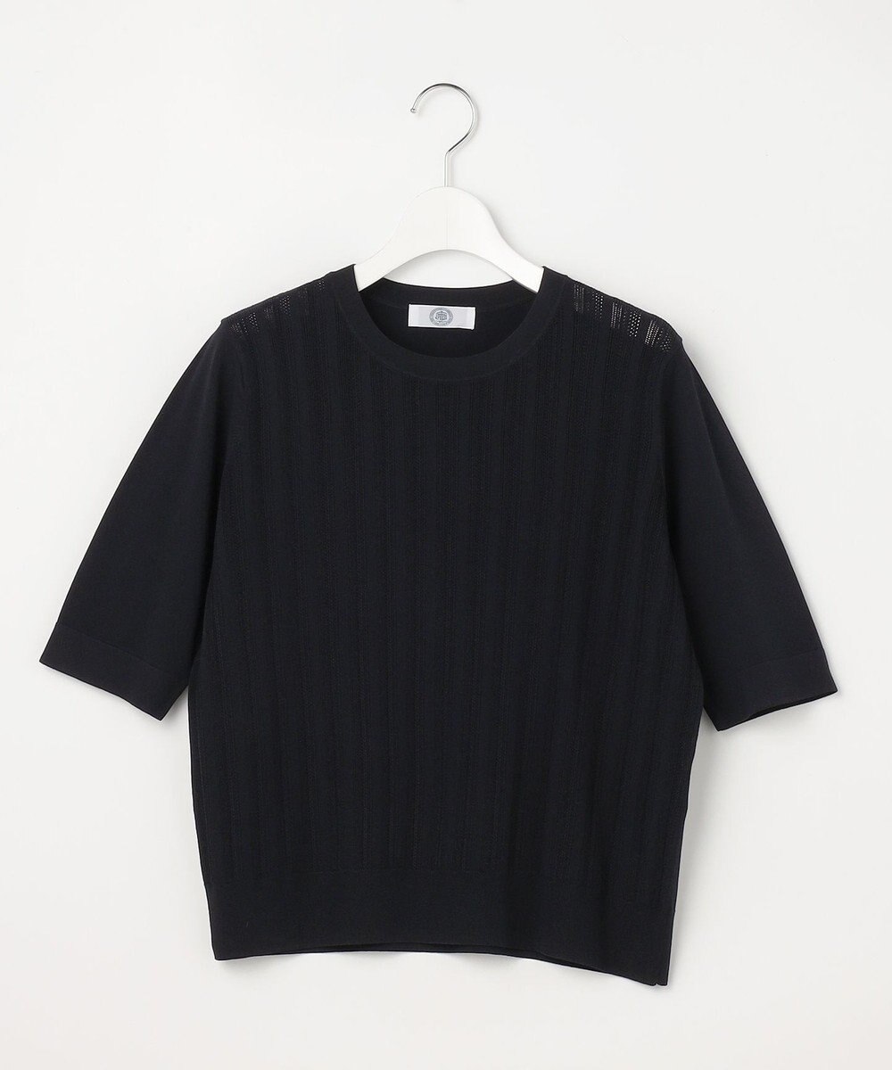 J.PRESS LADIES Rayon Elite Stretch クルーネック ニット 