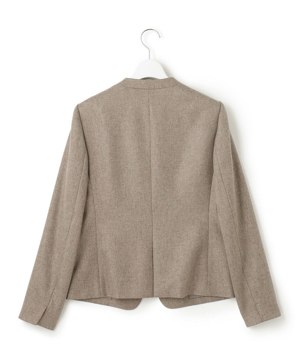 23区 L 【洗える】ウールライクカルゼ ノーカラー ジャケット 