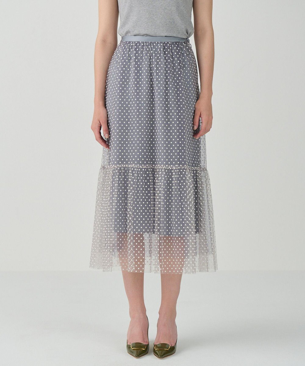 GRACE CONTINENTAL フロッキーチュールスカート 