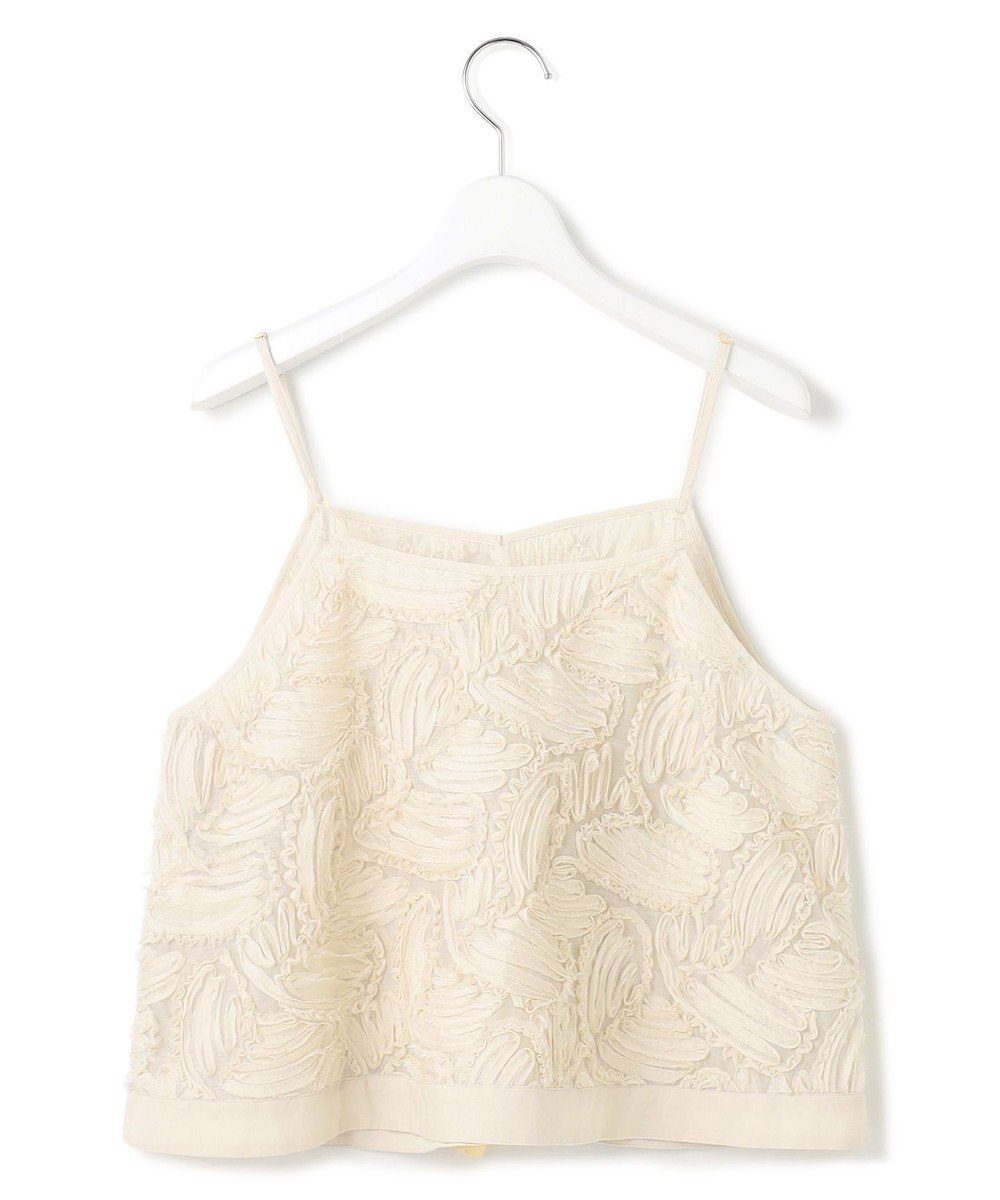 23区 L 【好評につき追加生産/洗える】リボンエンブロイダリー キャミソール 