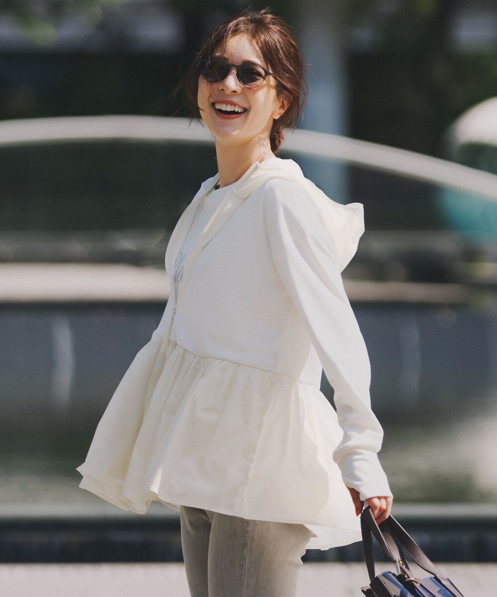 UNFILO 【ZIP!放映】 ラッシュガード ペプラムフーディ 