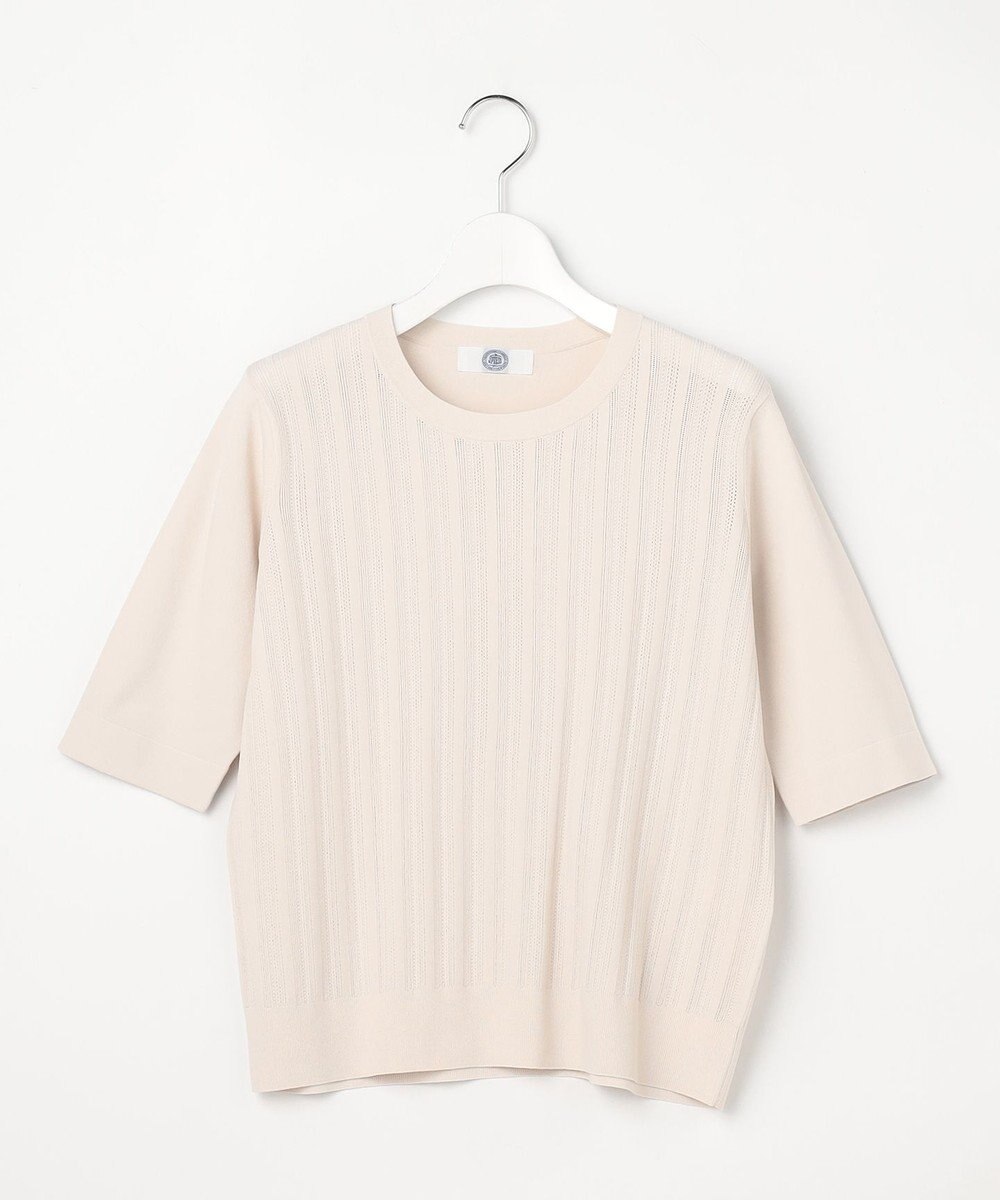 J.PRESS LADIES Rayon Elite Stretch クルーネック ニット 