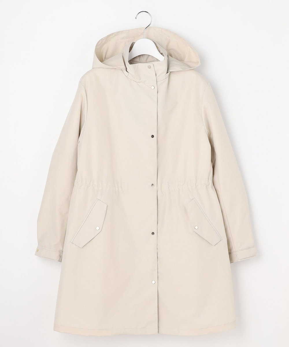 J.PRESS LADIES 【2way】スパンライクナイロンタッサー フーデッド コート 