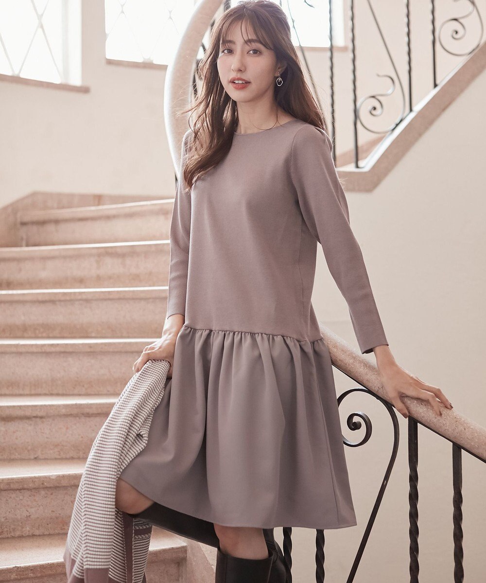 ANY SIS 【美人百花11月号掲載】クラシカルカーデ×ミディワンピ セット 