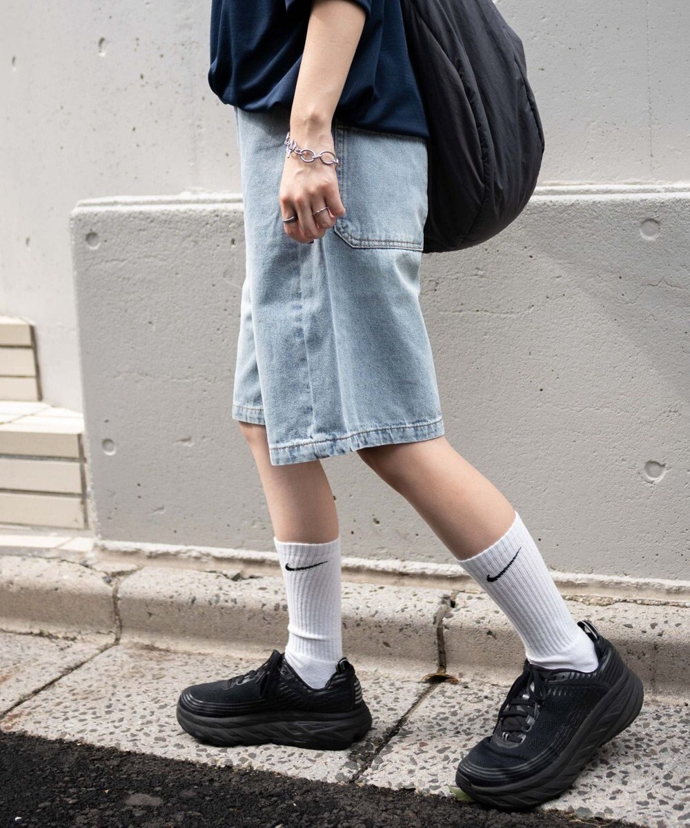 WEGO 【新色追加】ヴィンテージウォッシュデニムハーフパンツ 