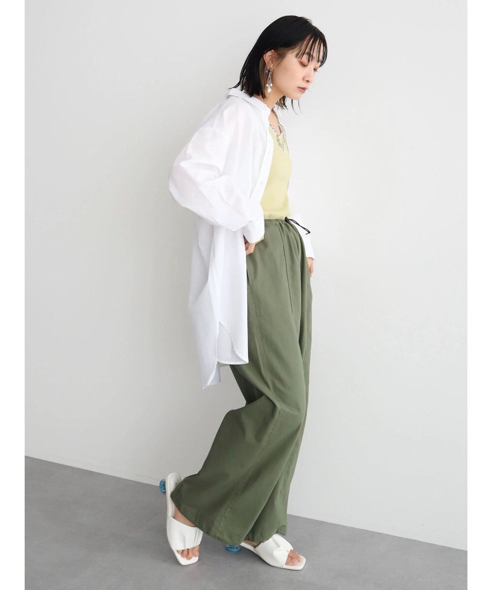 Green Parks 綿麻混オーバーサイズシャツチュニック 