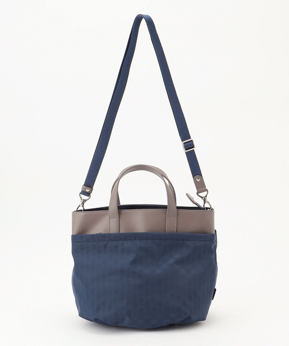 Y'SACCS はっ水ドットジャカード リサイクルレザーコンビ 2wayトートバッグ 