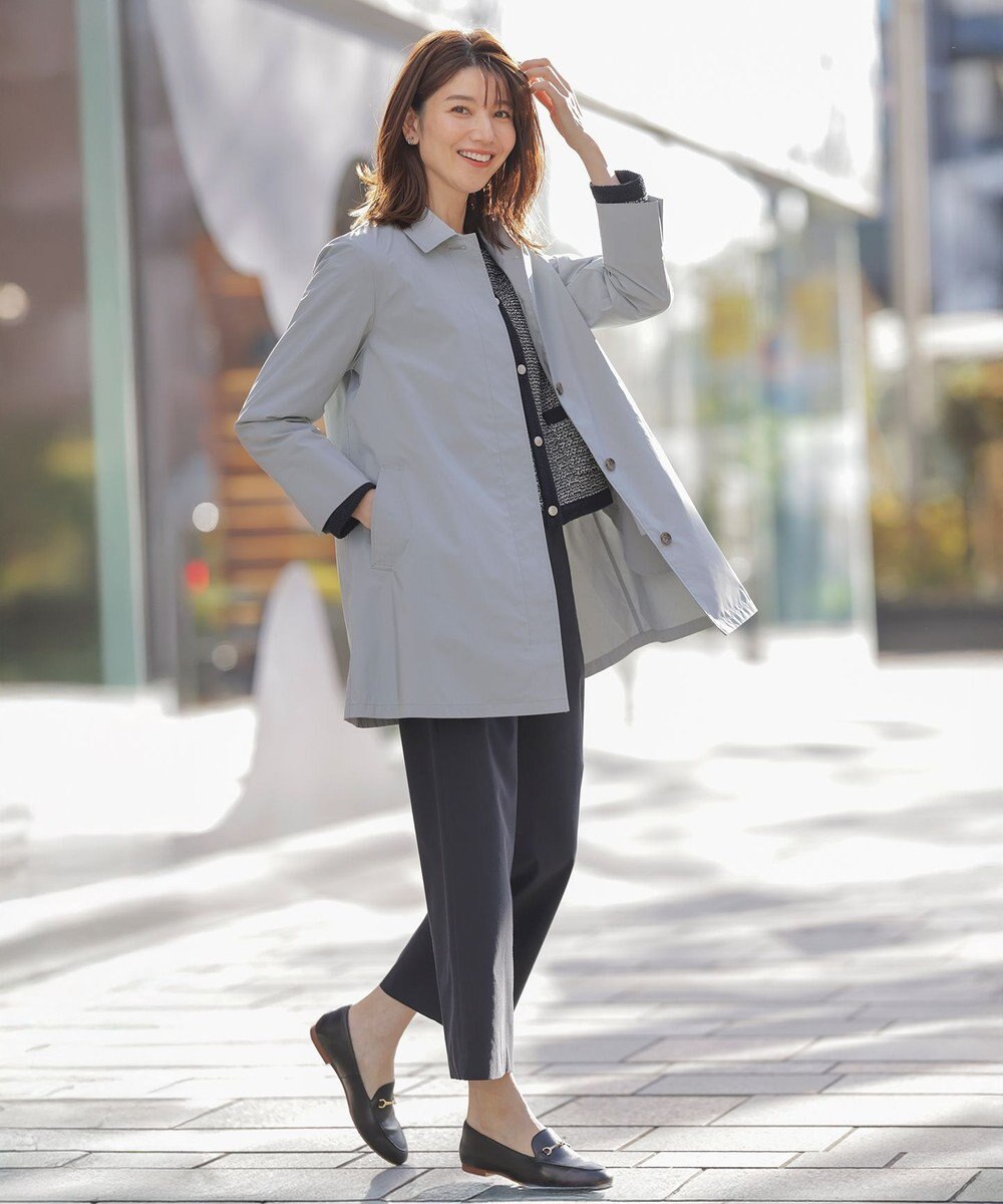 J.PRESS LADIES S 【セットアップ対応・洗える】セルロースリネンストレッチ ワイド パンツ 