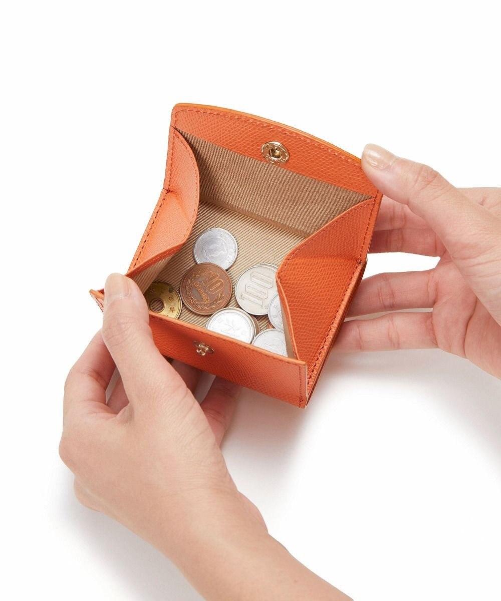 TOPKAPI 【TOPKAPI】角シボ型押し・ラウンドフラップ  三つ折り 財布 COLORATO コロラート 